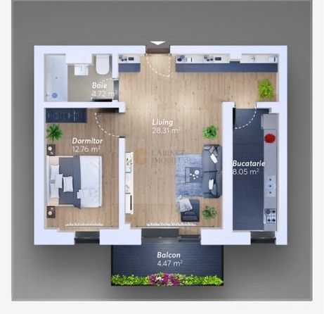 2 Camere - 57MP | Bloc 2025 | Etaj 4/10 | Uverturii - Poză 5