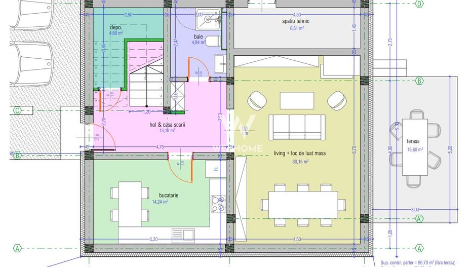 Casa individuala  Teren 705 mp Tocile-Sibiu. Sau schimb cu apartamente - Schiță 4