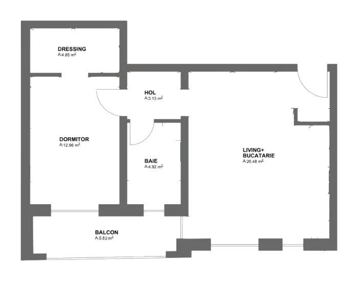 Apartament nou 2 camere cu dressing | Etaj 1 | Mehala | Comision 0% - Schiță 20