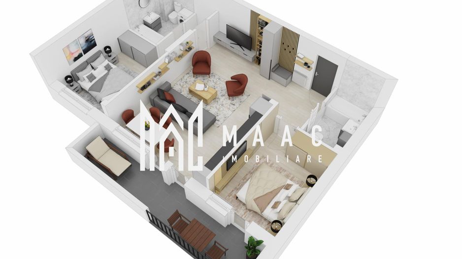 Apartament 3 camere I 64 mp I Sibiu I Doamna Stanca I 2 băi I balcon 10 mp - Poză 4