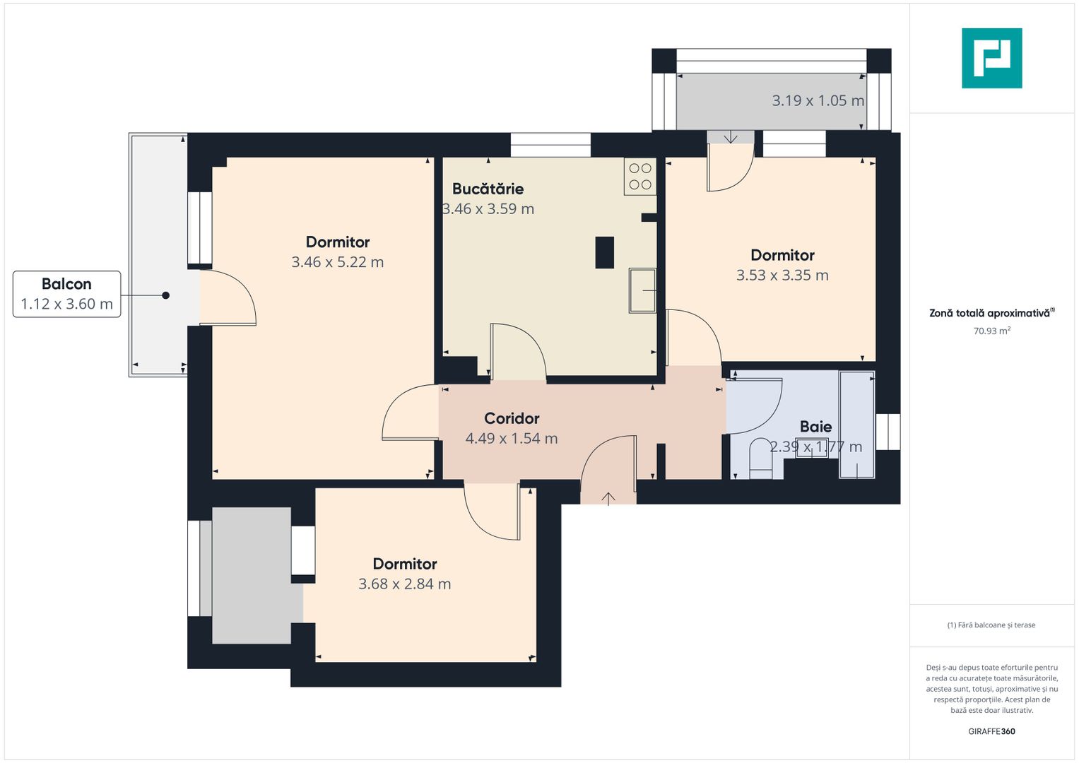 Apartament 3 camere în Alfa - Poză 6
