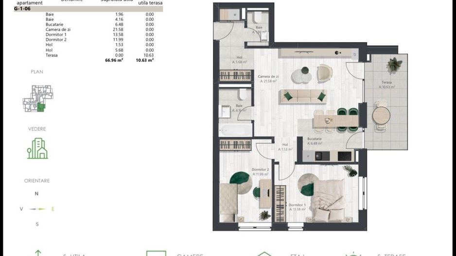 COM 0% Apartament superb cu 3 camere | Denya Forest - Poză 11