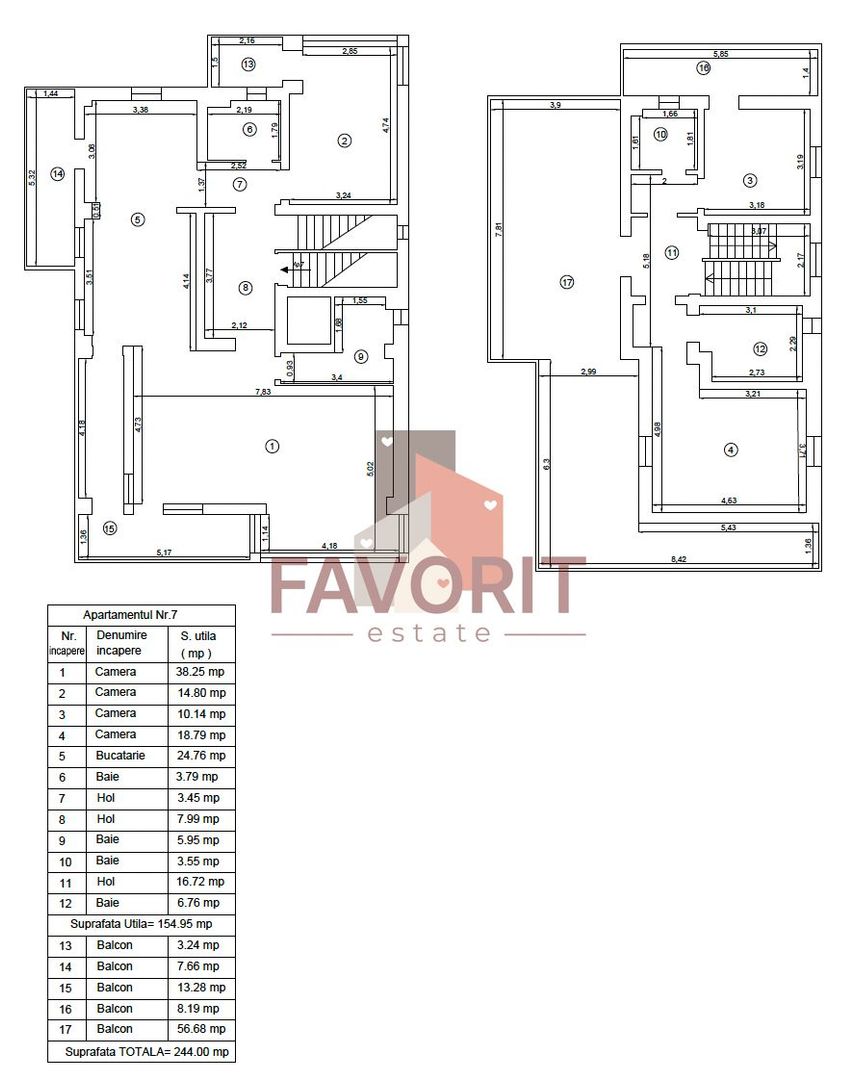 Penthouse pe 2 nivele. Odobescu. - Schiță 22