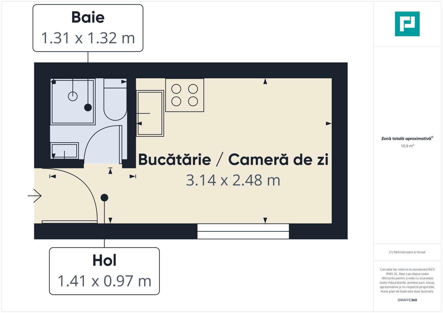 Garsonieră cochetă, renovată recent – zona Dacia - Poză 9