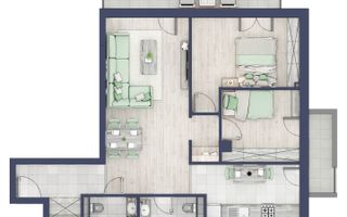 Apartament 3 camere | Balcoane/Terase 31.7 mp | Gradina ca. 61mp | Turnisor - Poză 1