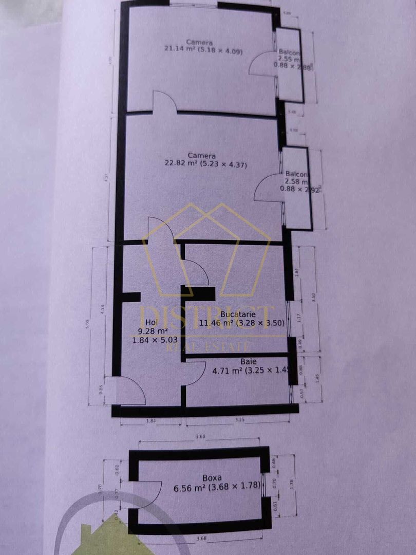 Apartament deosebit cu 2 camere | Medicina - Schiță 10