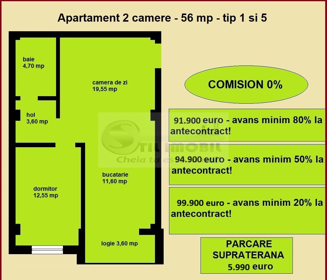 Apartament 2 camere nou, Iasi Valea Lupului, incalzire in pardoseala - Poză 2