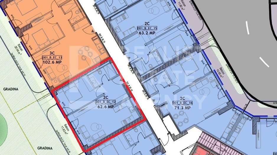 Apartament cu vedere spre lac,  50 mp, comision 0% - Schiță 8