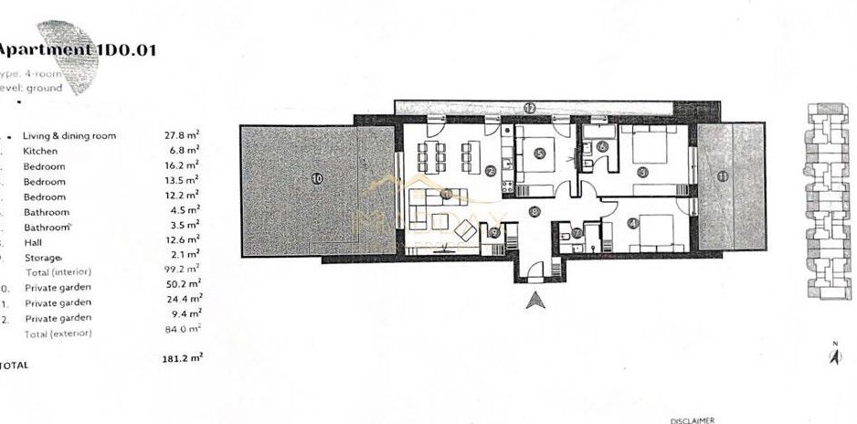 4 rooms apartment***181sqm***// 84sqm garden // Baneasa - Schiță 40