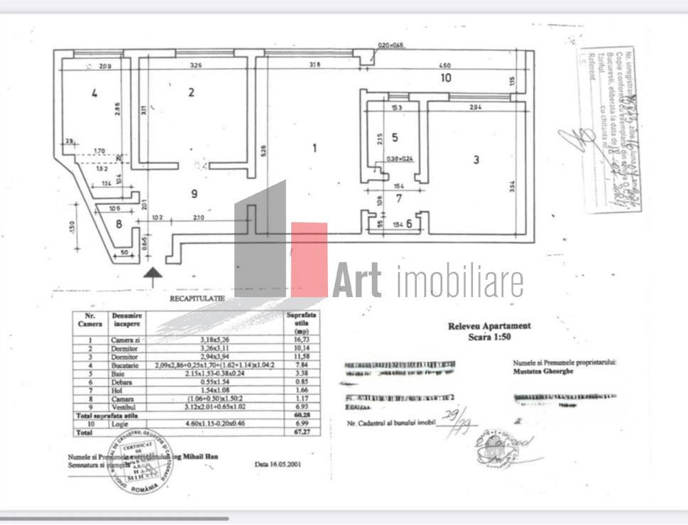 Ap.3 camere semidec. et. 6/10, piața Matei Ambrozie - Poză 9