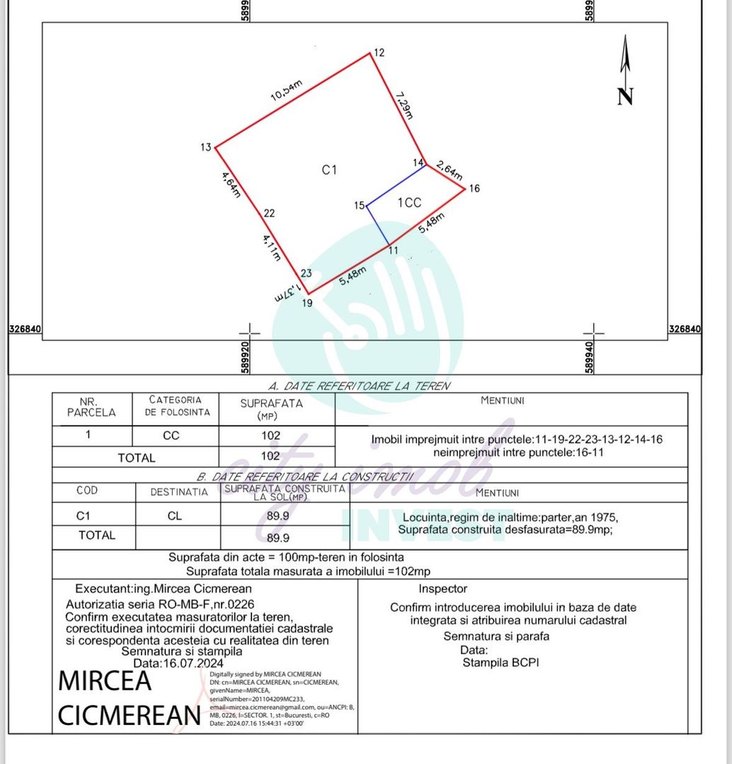 Casa formata din 2 corpuri cu TEREN 433 MP - Poză 16