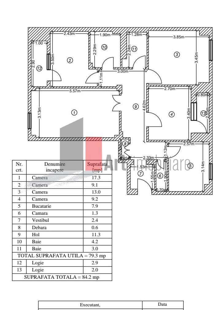Apartament 4 camere Piata Gorjului - Schiță 13