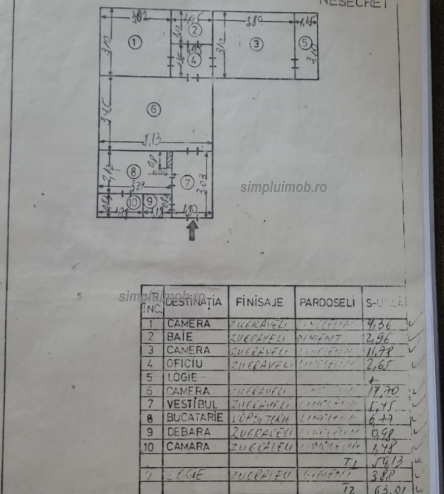 Giurgiului Luica 3 camere - Schiță 7