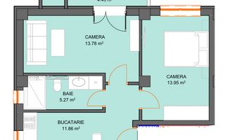 Apartament cu 2 camere si avans doar 5% - zona Doamna Stanca - Sibiu - Schiță 5
