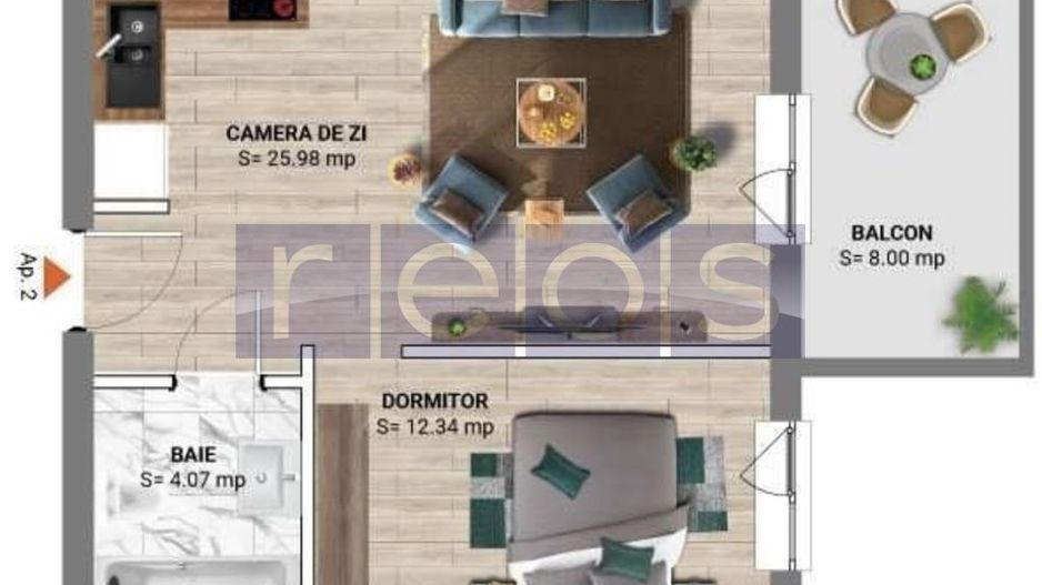 INCHIRIERE STUDIO 2 CAMERE | ZONA GREENFIELD - Poză 11