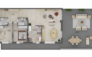 Penthouse 4 camere - terasa 102 mp - Sibiu - Schiță 6