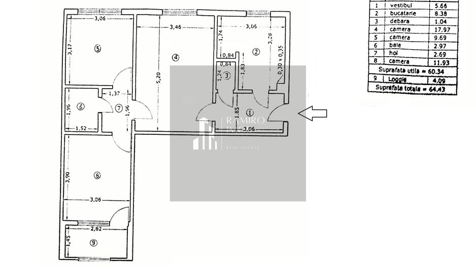Apartament 3 camere etaj 2, Piata Rahova, bloc anvelopat de 4etaje - Poză 5