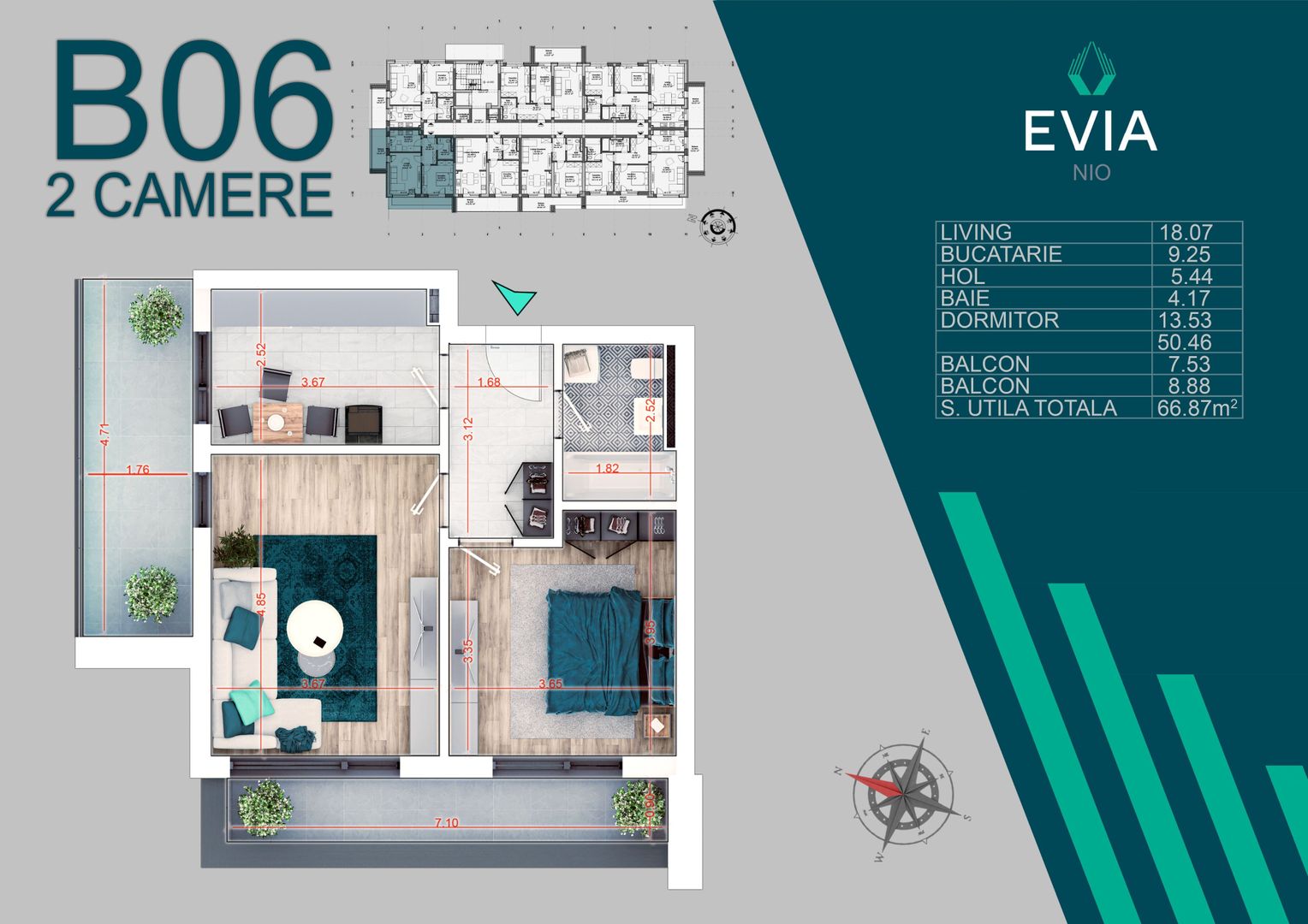 AP. 2CAM. DECOMANDAT DISPONIBIL IN PROIECTUL PREMIUM EVIA NIO! - Poză 1