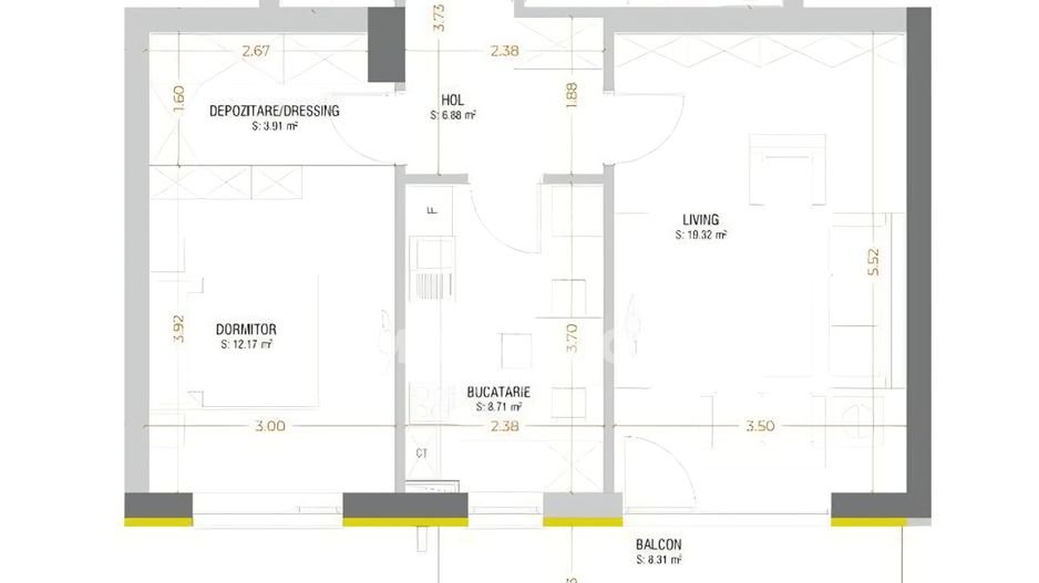Comision 0%, Apartament 2 camere modern,parcare,  Urban Plaza/Brasov - Poză 2