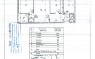 3 camere | Teiul Doamnei | Bloc din 83 | Reabilitat - Schiță 20