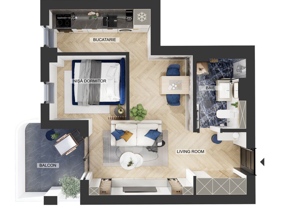 Studio dublu cu terasa superbă Pipera | OMV Comision 0% - Poză 6