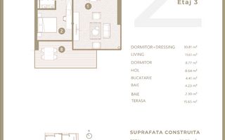 Vânzare apartament, 2 camere - Primes Rahmaninov Collection, Floreasca - Schiță 8