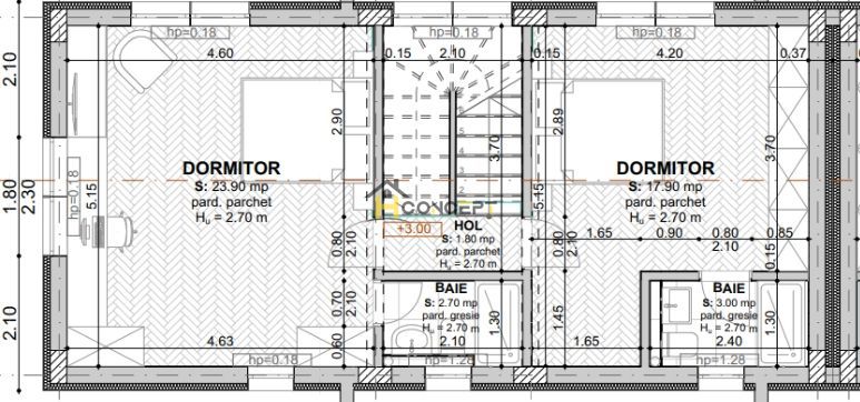 Vila finalizata, curte libera 185 mp,  loc de parcare, zona case - Poză 18