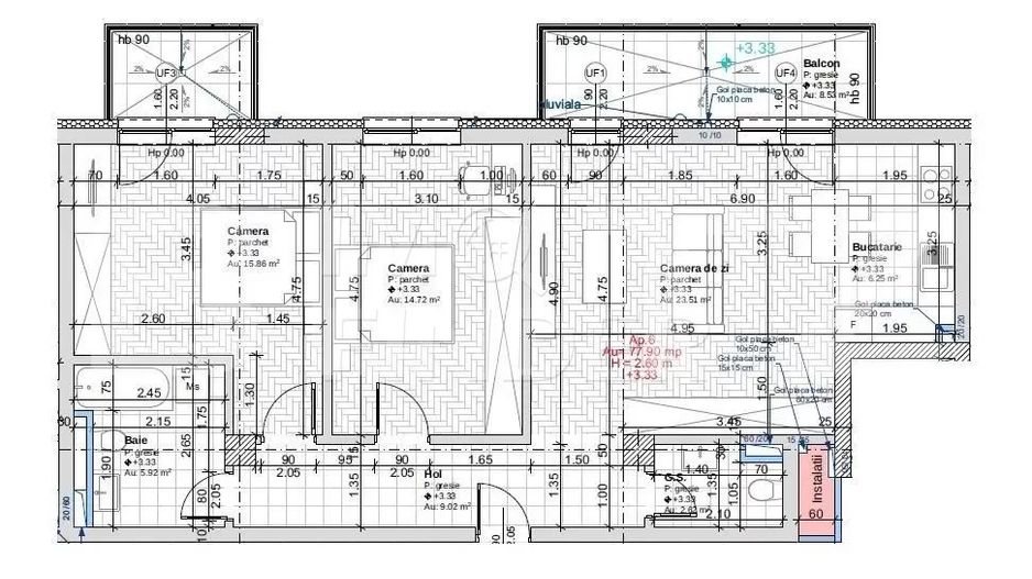 Apartament NOU 3 camere cu  Parcare Borhanci - Poză 1
