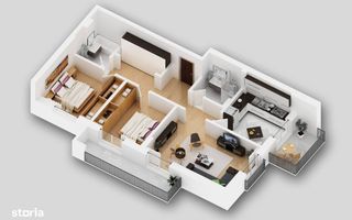 Apartament 3 camere Mobilat+Utilat Th. Pallady Metrou Teclu - Poză 1