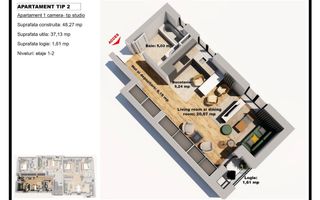 Ap 3 camere Kamsas Baba Novac - Poză 1