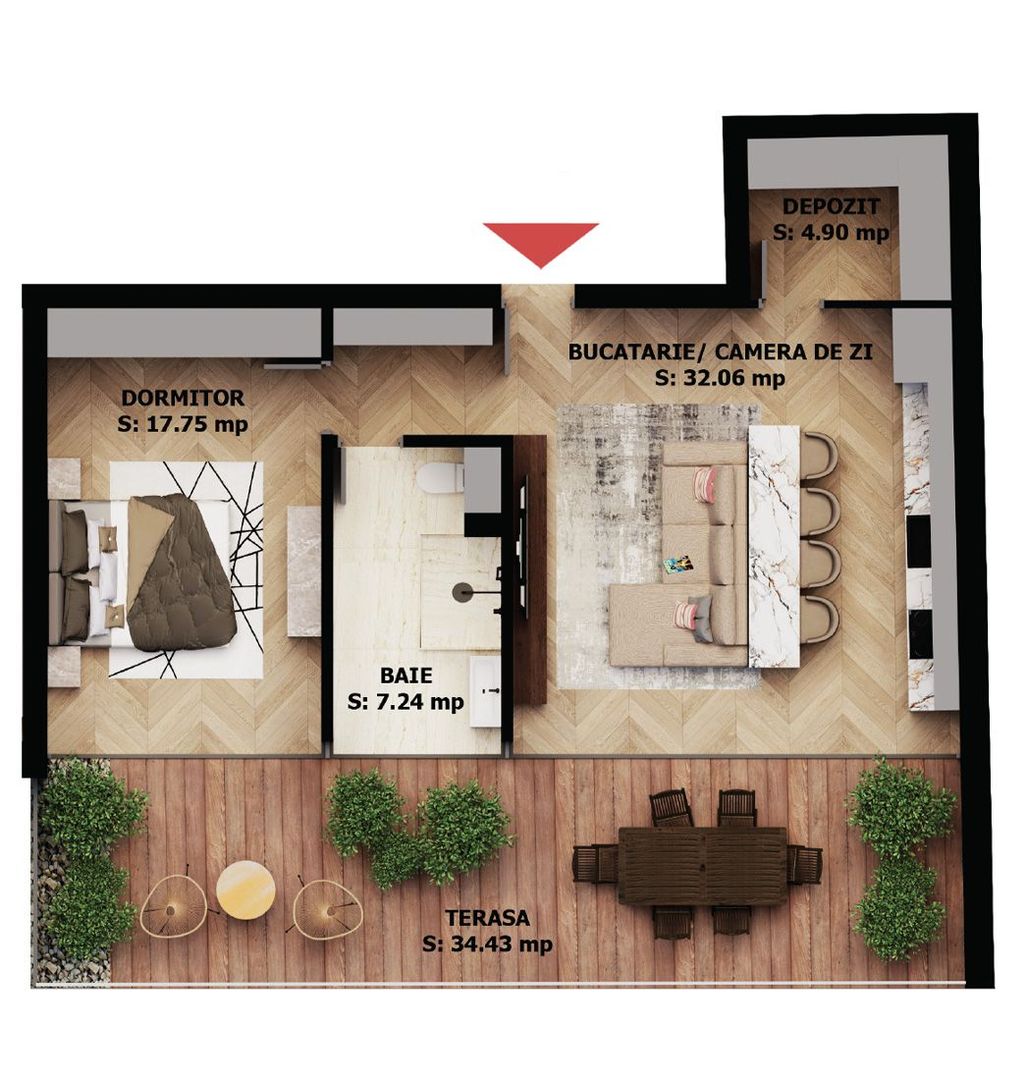 Apartament nou, 2 camere, 190 800 Euro. Comision 0. - Poză 1