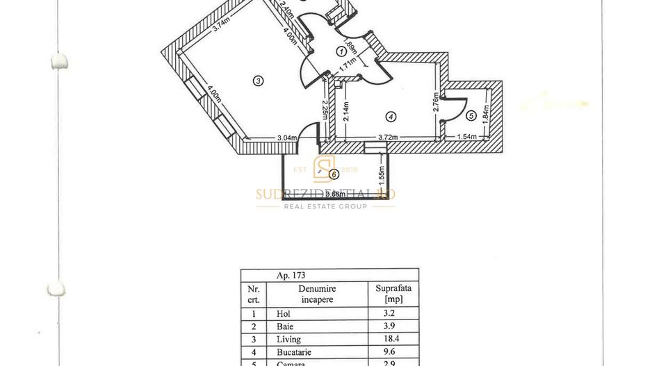 Garsoniera 44 mp, bloc finalizat 2022, Metalurgiei, Parc Tudor Arghezi - Schiță 6