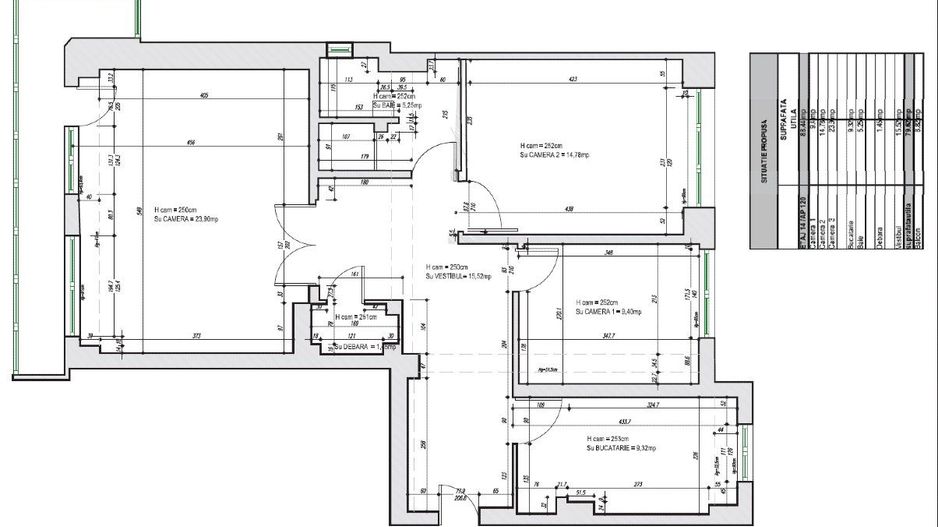 Inchiriere apartament cu 3 camere | P-ta Victoriei - Schiță 12