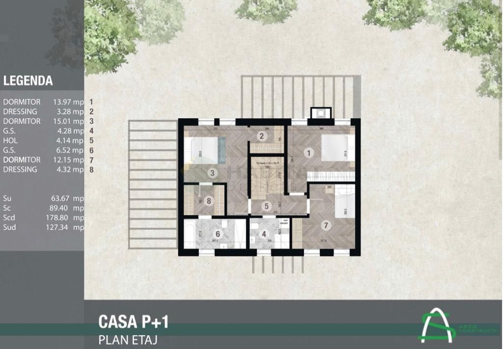 Casa individuala Pipera | Mobilata | Utilata | de inchiriat - Schiță 28