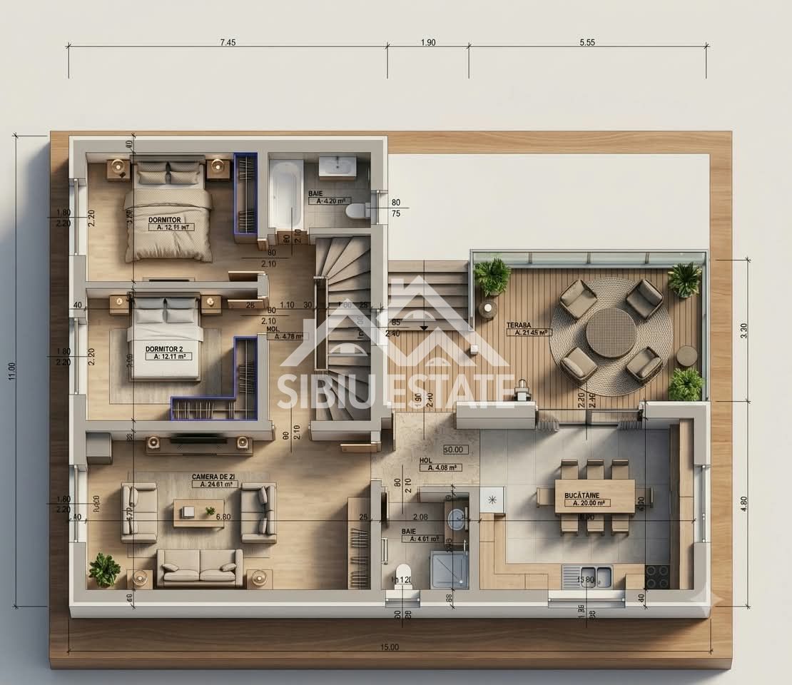 Casa moderna cu garaj Pret Imbatabil - Poză 3