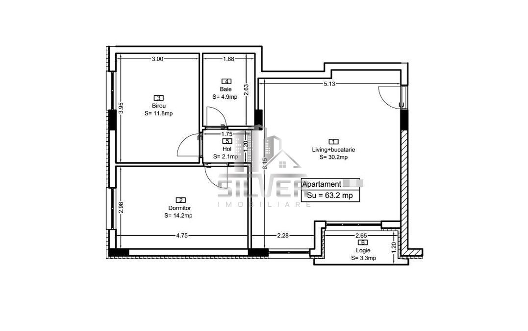 Apartament cu 3 camere finisat/63.2mp/imobil calitativ/CF. - Poză 2