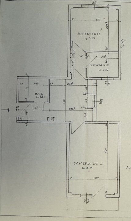 Apartament 2 camere cu potential | TEI - Schiță 11