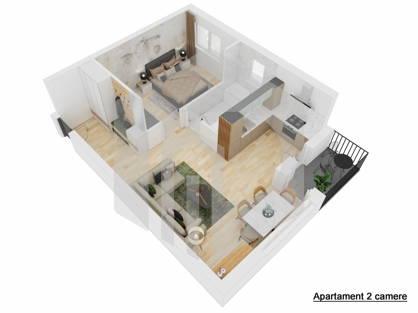 Apartament 2 Camere | La cheie | Doamna stanca | Etaj intermediar - Poză 2