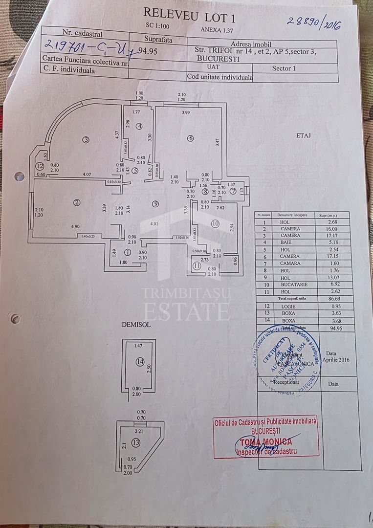 Zona C Calarrasilor ,apartament în imobil interbelic - Poză 18