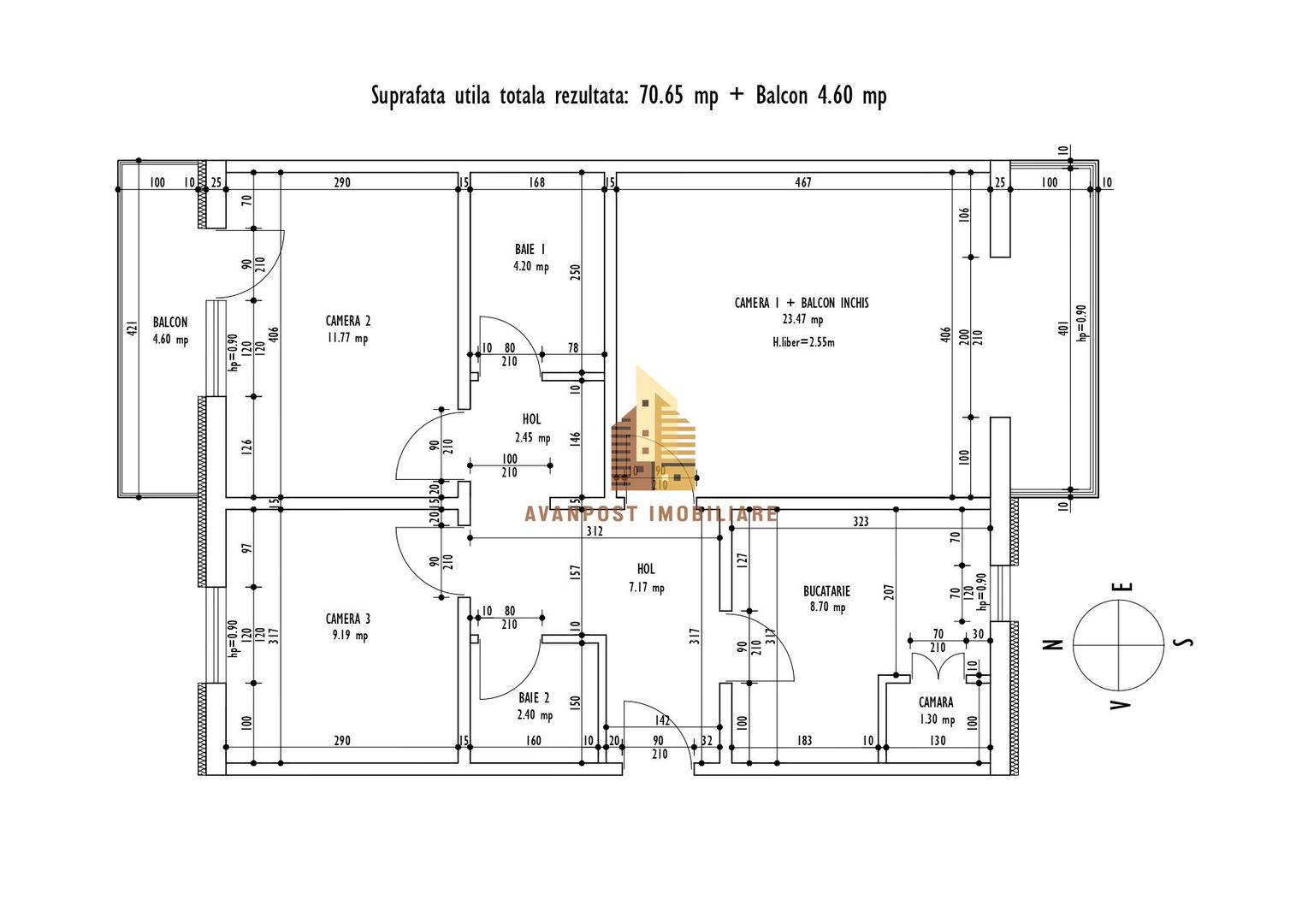 | Apartament cu 3 camere de vanzare | Cartierul Grigorescu | Etaj 4| Decomantat| - Poză 2