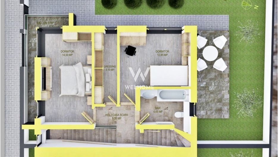 Casa MODERNA cu etaj RETRAS, zona Triajului, Selimbar - Poză 16