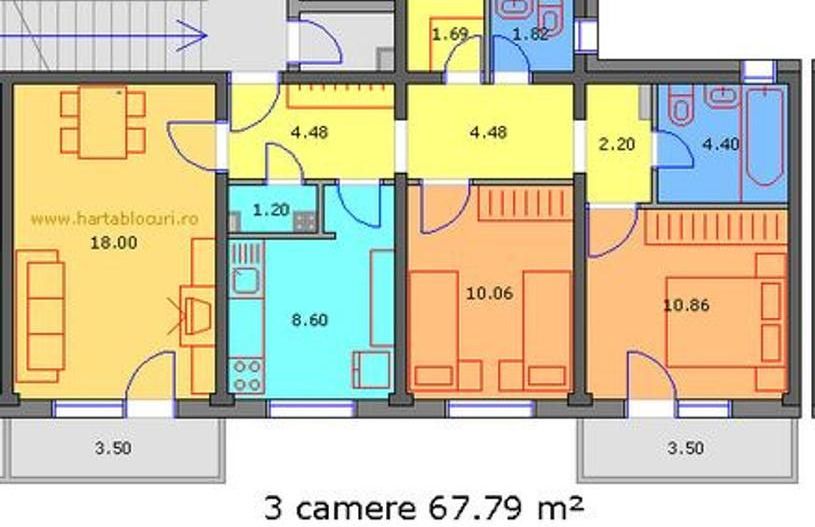Apartament 3 Camere Decomandat  Petre Ispirescu | Etaj 1 - Poză 2
