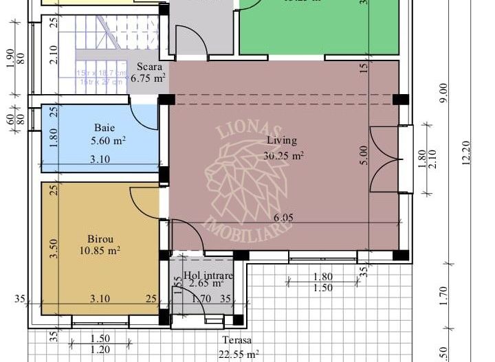 Proiect Casa 5 camere+garaj la rosu 44 mp-teren 553mp-Holboca - Poză 4