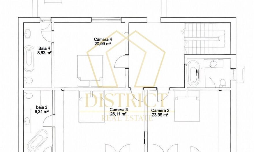 Vilă unică cu 5 camere in stil Toscan | zona Olimpia-Stadion - Poză 12