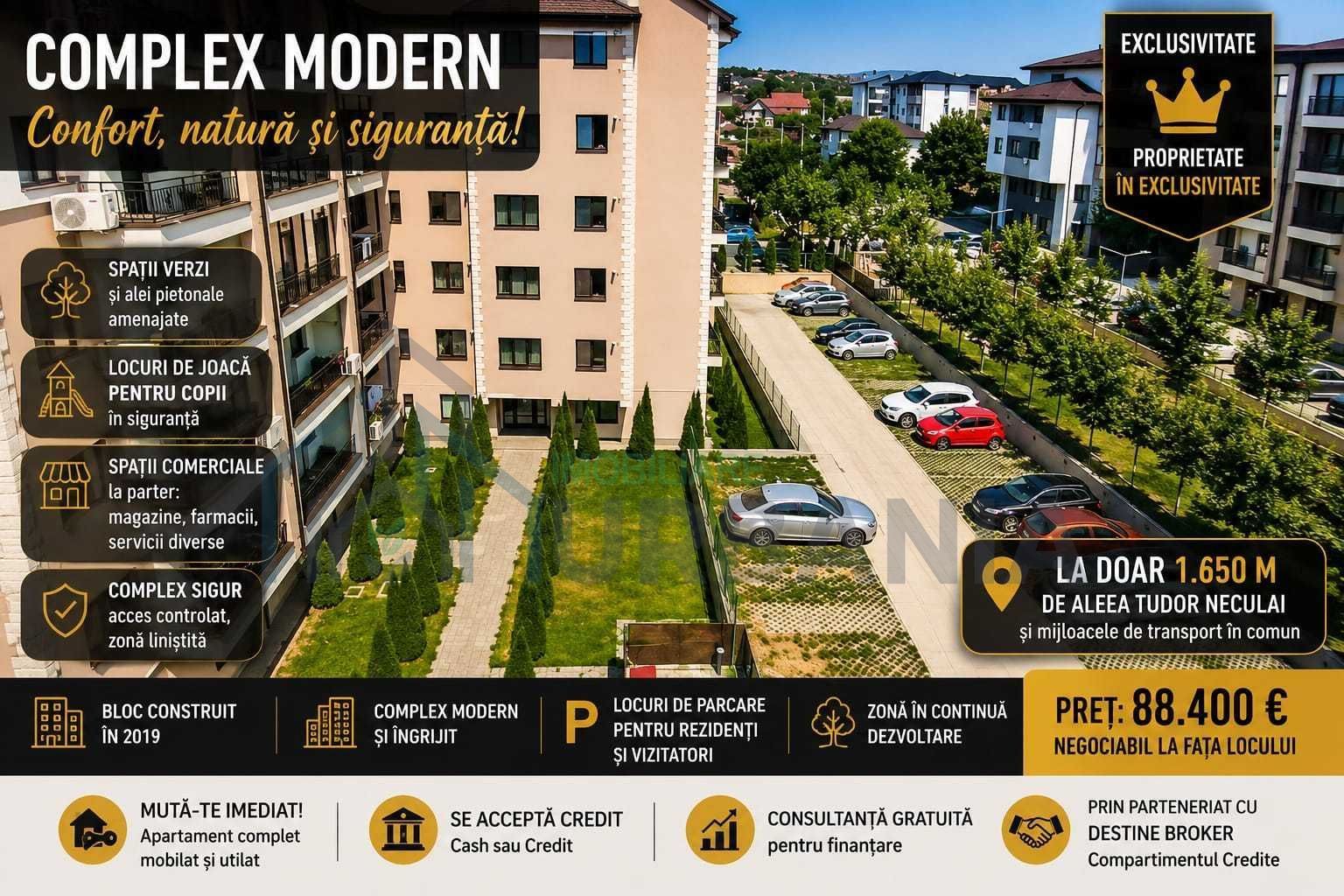 Apartament 2 Camere Complet Mobilat si Utilat, CUG Valea Adanca, Bloc 2019 - Poză 6
