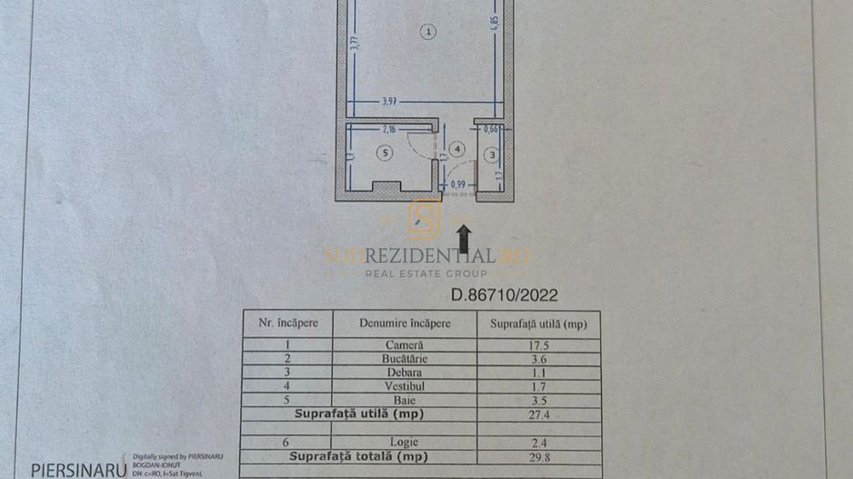Garsoniera, etaj 2/10, zona Titan, gata de mutare, Comision 0 - Poză 9