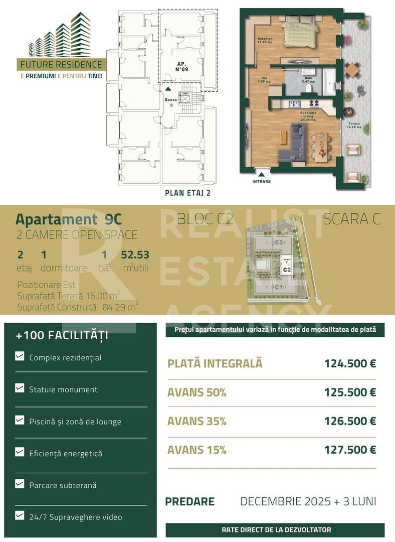 Vânzare, apartament, 2 camere, zona Torontalului, Timișoara - Schiță 8