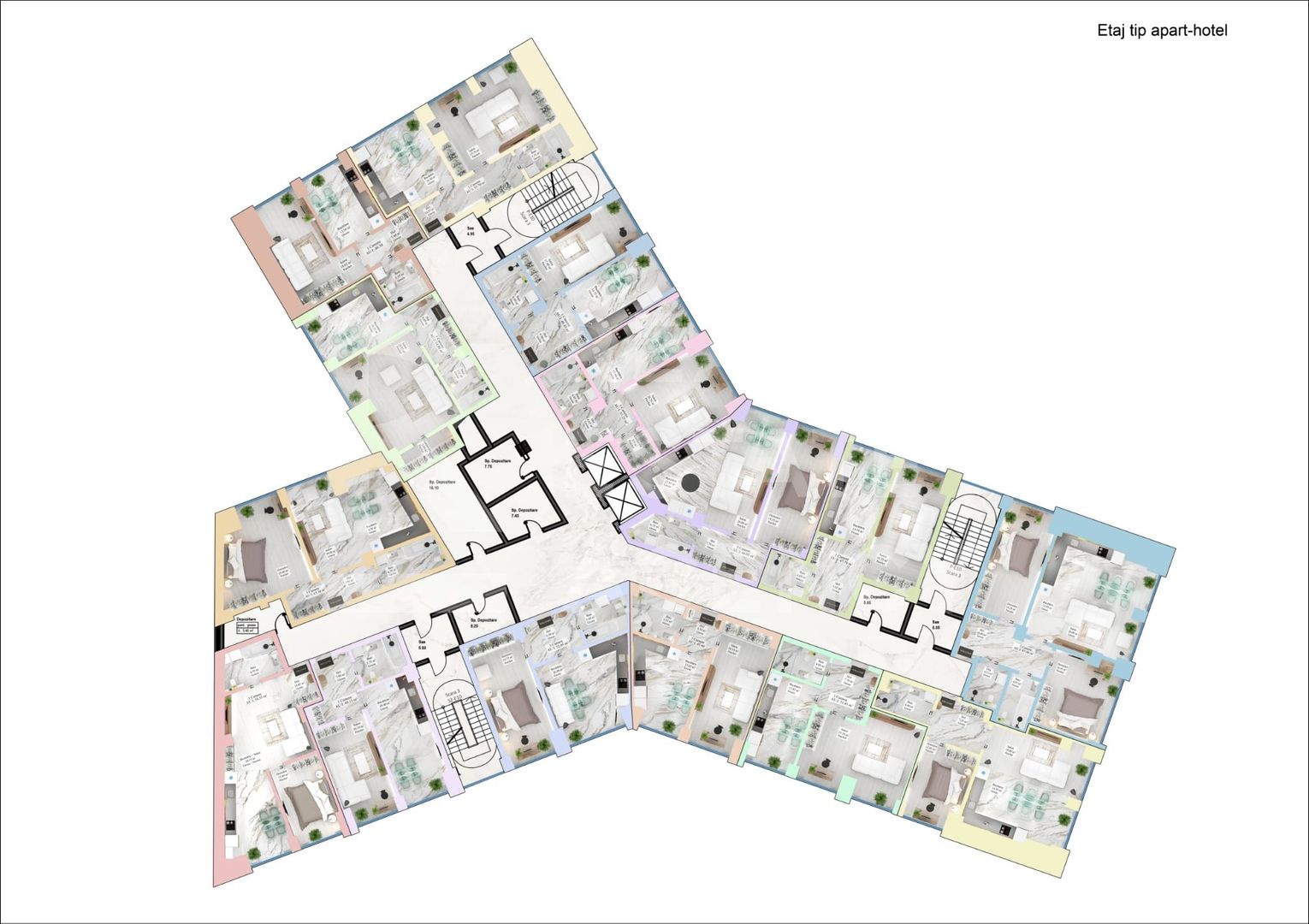 Vânzare, apartament premium cu o cameră, priveliște deosebită - Schiță 6