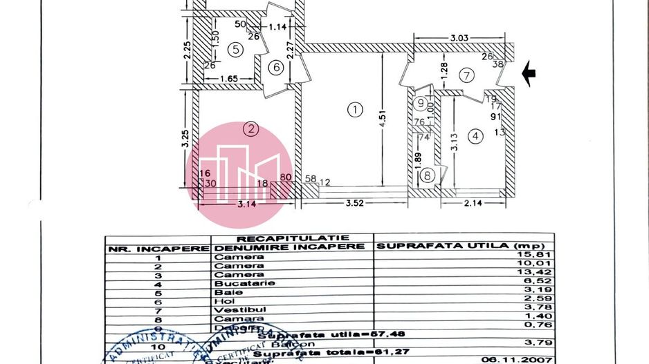 Apartament 3 camere Stefan Cel Mare - Lizeanu - Schiță 22