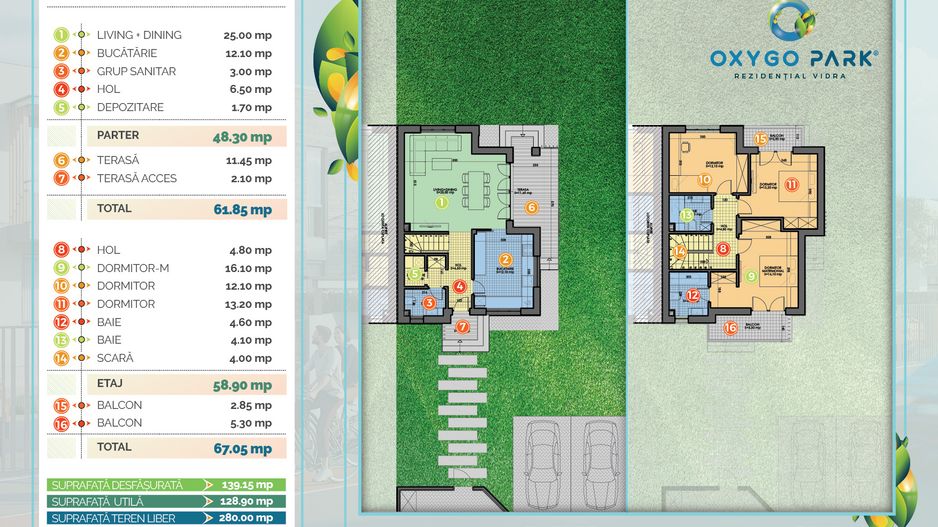 Vila noua, 4 camere, teren 358 mp, acces rapid Bucuresti - OxyGo Park - Poză 10